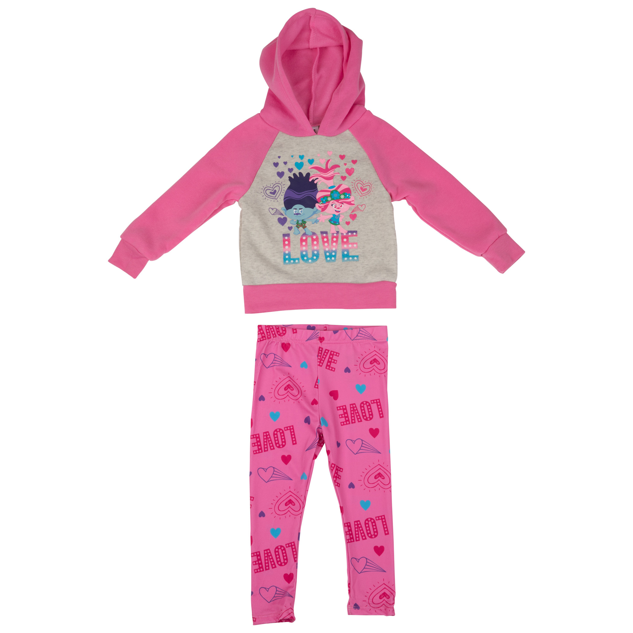 Trolls Poppy and Branch Toddler 2-Piece Fleece Jacket Set